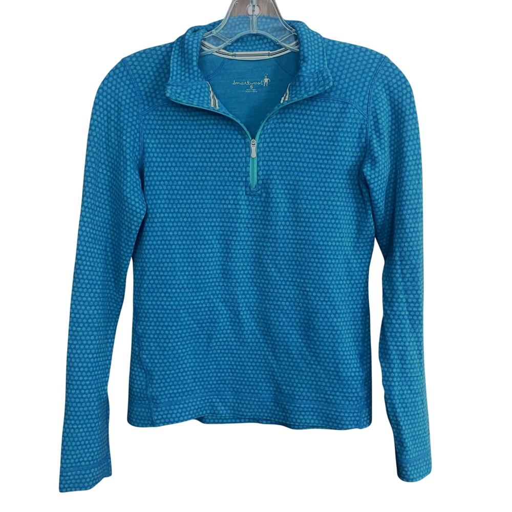 Smartwool 1/4 Zip Long Sleeve 100% Merino Wool Sweater Sz S